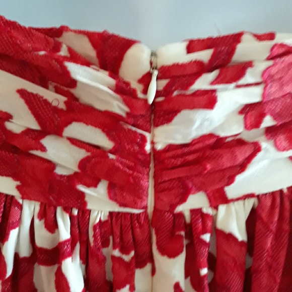 Milly| Floral Applique Strapless Mini Dress - Picture 7 of 8